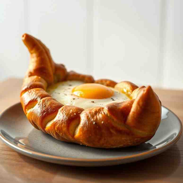 Adjarian Khachapuri - Georgian Cheese Boat