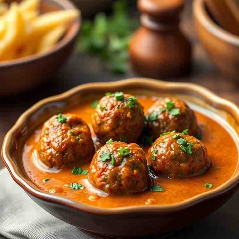 Healthy Afghan Kofta Flavorful Meatballs in Sauce