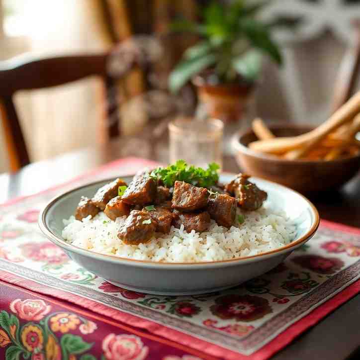 Afghan Mastawa Best Lamb Over Rice Recipe