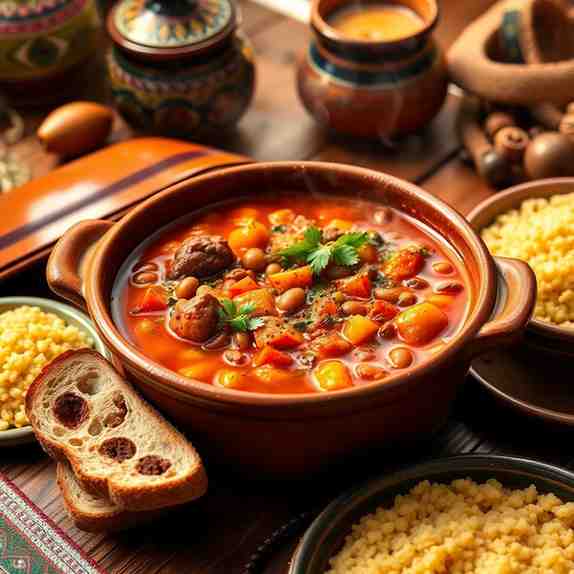Algerian Doubara spicy Bean Stew Recipe