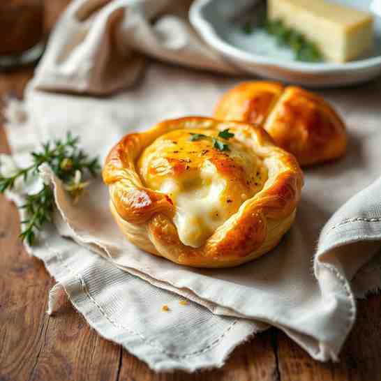 Baked Cheese Recipe - Easy Puff Pastry