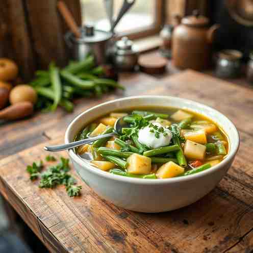 Bouneschlupp - Hearty Green Bean Soup Recipe