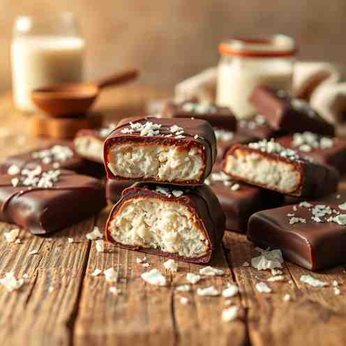 Homemade Bounty Chocolate Bars - Easy Recipe