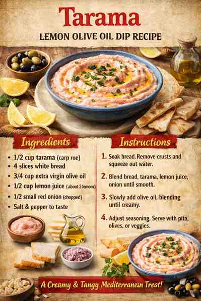 Bulgarian Tarama - Lemon Olive Oil Dip