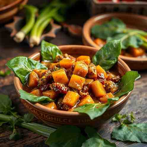 Cassava Leaves Food - Central African Stew