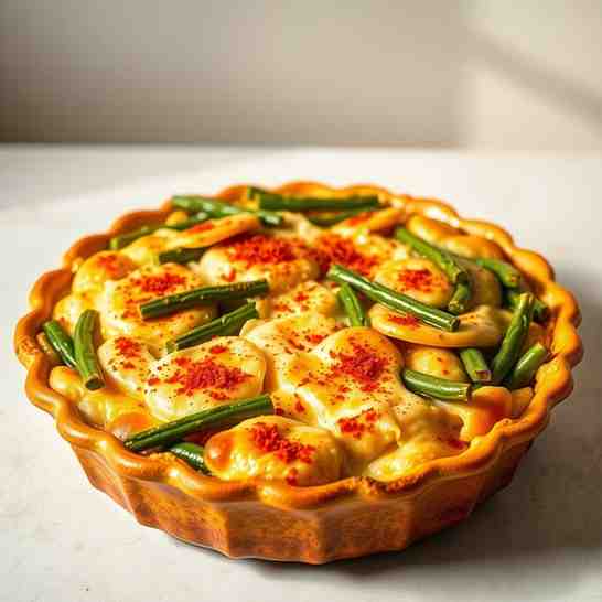 Hungarian Green Bean Casserole with Cheese - Rakott Zöldbab