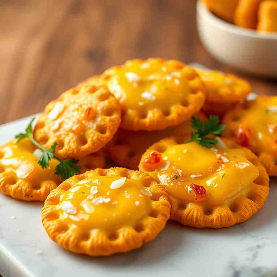 Crispy Homemade Cheese Crackers - New Snack