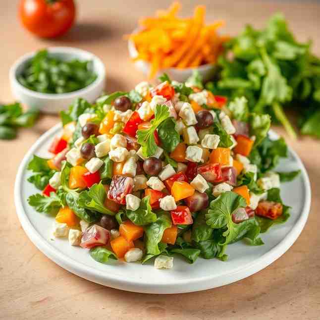 Craft a Cheesy Chopped Salad - Easy Recipe