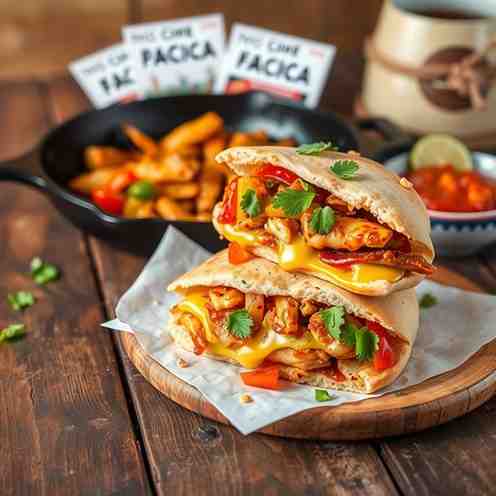 Skillet Chicken Fajita Sandwich - Easy Homemade Recipe