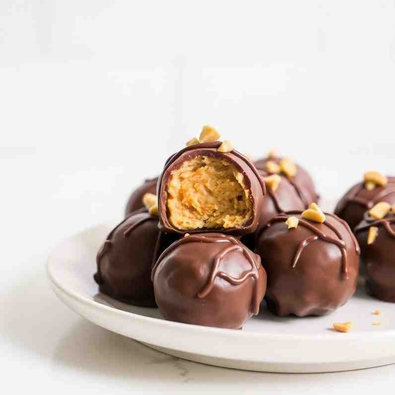 4-Ingredient Chocolate Peanut Butter Balls - Make in Minutes