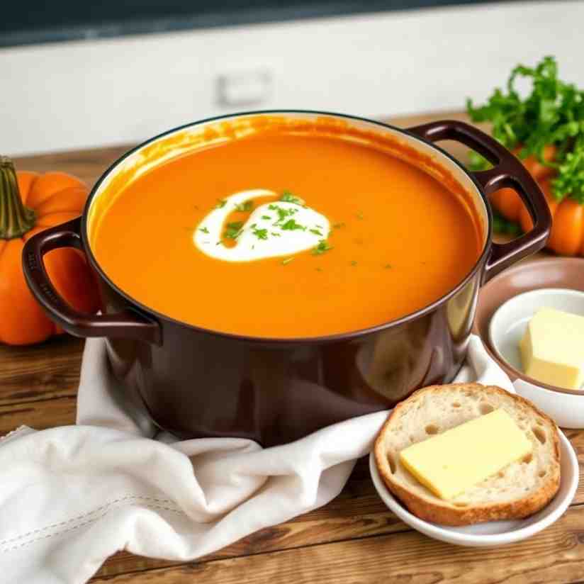 Classic Pumpkin Soup Easy One-Pot Recipe