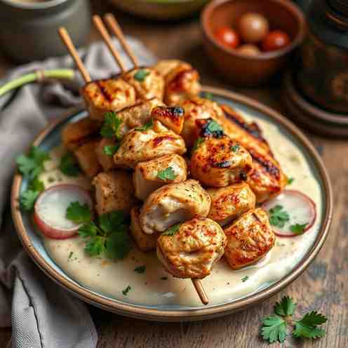 Classic Shish Taouk - Easy Grilled Chicken Skewers Recipe