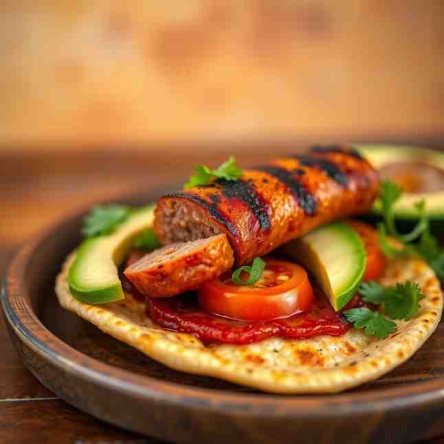 Chorizo con Arepa - Colombian Dish Recipe