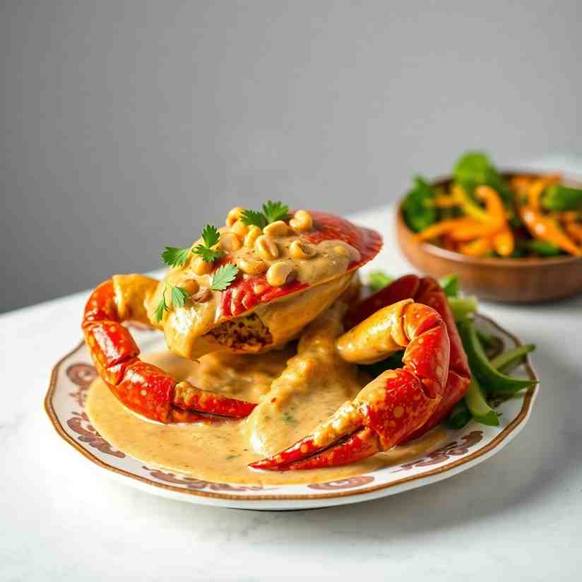 Ago Glain Crab with Peanut Sauce Recipe