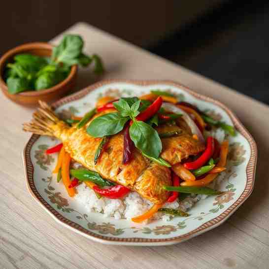 Crispy Pad Cha - Spicy Thai Fish Dish