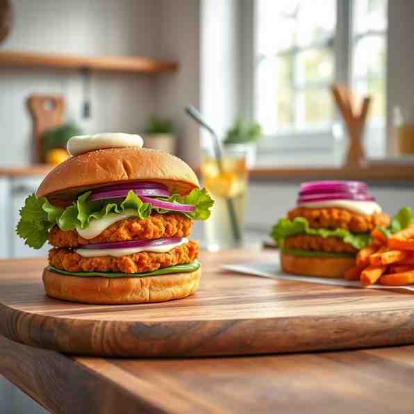 Crispy Vegan Chickpea Burgers - Easy Recipe