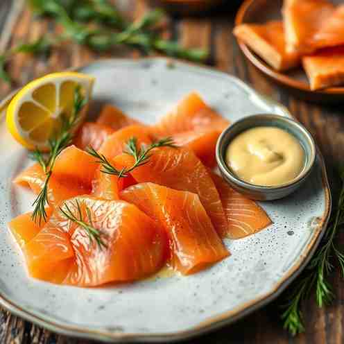 Homemade Gravlax - Cure Salmon with Dill & Mustard Sauce
