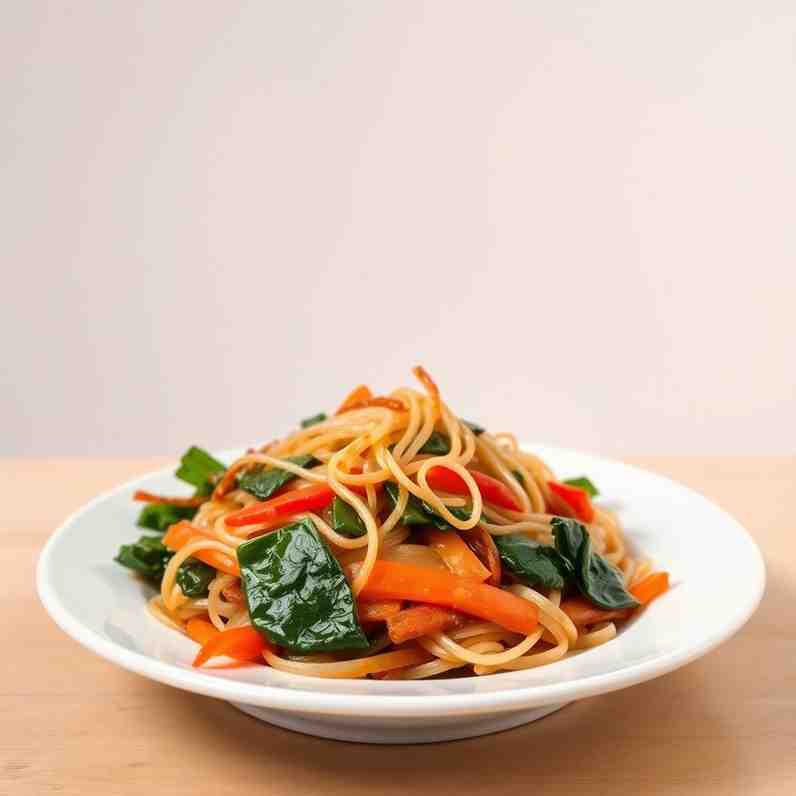 Japchae - Glossy Korean Glass Noodles