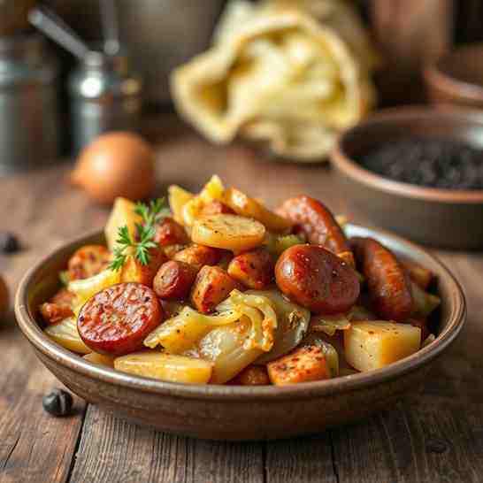 Hearty Rumbledethumps - Easy Cabbage, Potatoes & Sausage Recipe