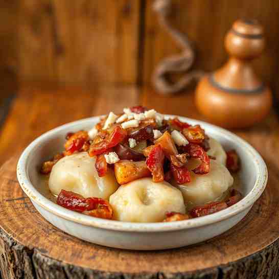 Bryndzové Halušky - Slovak Potato Dumplings