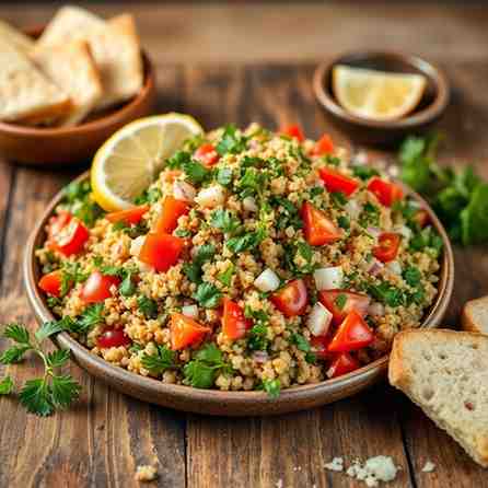 Fresh Tabbouleh - Bulgur Wheat Salad Recipe