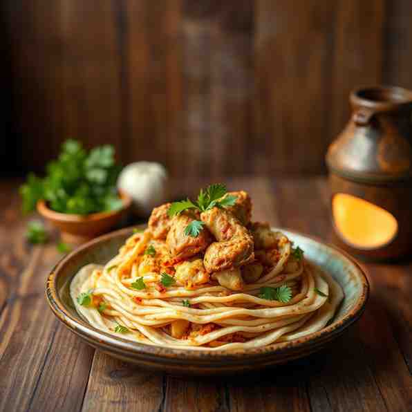 Sri Lankan Kottu Roti - Easy Chicken Recipe Using Coconut Milk