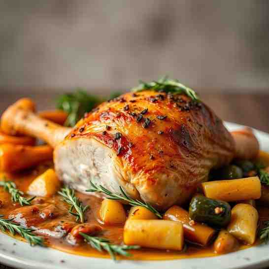 Juicy Turkey Breast Recipe - Roast, Gravy & Veggies