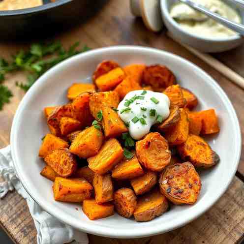 Crispy Skillet Sweet Potatoes - Boil-Then-Fry Perfection