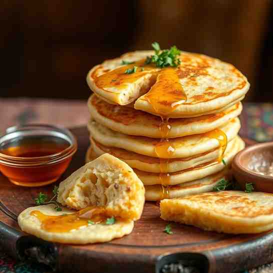 Sweet Honey Somali Canjeero - Easy Fermented Pancakes
