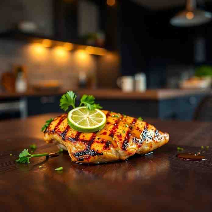 Spicy Honey-Lime Bone-In Grilled Chicken Breast - Grill Tonight