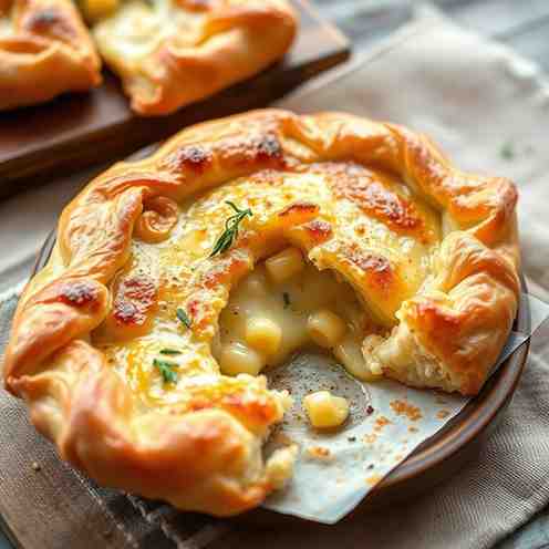 Baked Cheese Recipe - Easy Puff Pastry