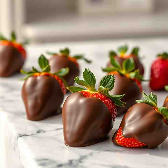 Healthy Dark Chocolate Dipped Strawberries Recipe - Quick