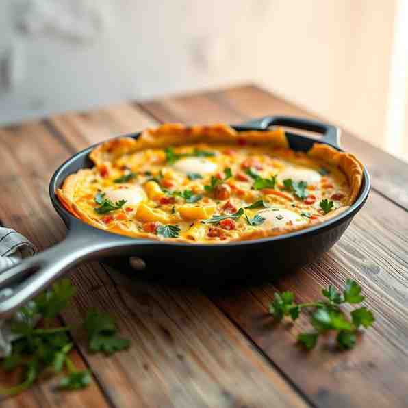 Delicious Frying Pan Pasta Frittata - Easy Leftover Recipe