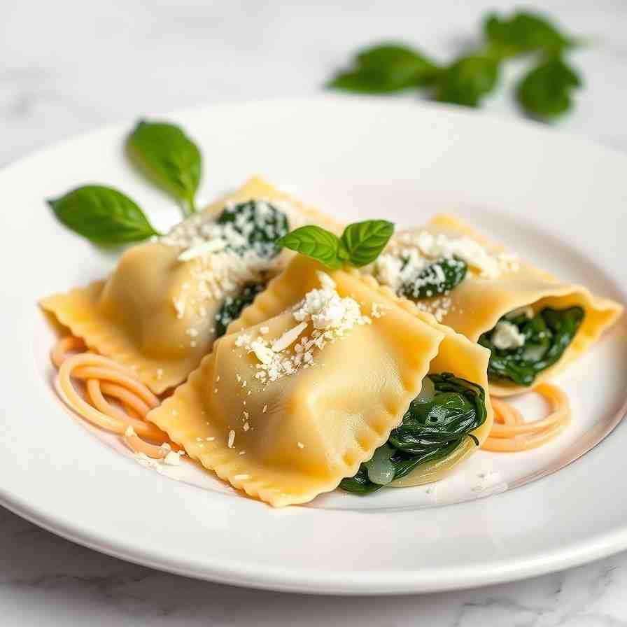 Homemade Spinach & Ricotta Ravioli - Delicious Pasta