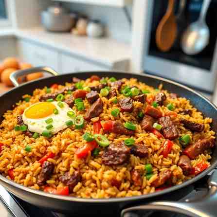 Easy Beef Fried Rice Recipe - One-Pan Meal in 30 Min
