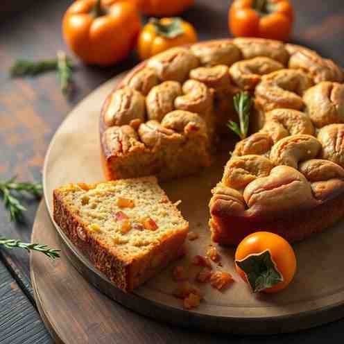 Quick Persimmon Snack Cake - Easy Bread Pudding Recipe Alternative