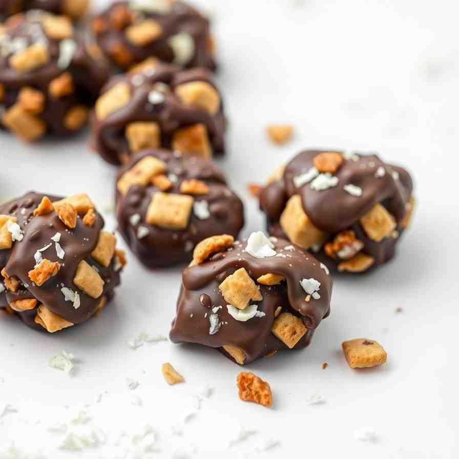 Easy No-Bake Coconut Chocolate Clusters
