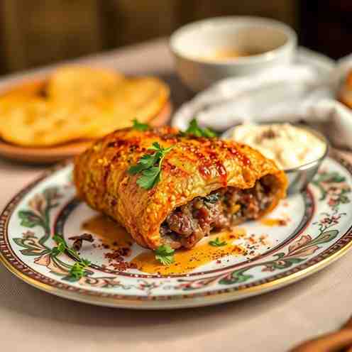 Stuffed Lamb Mumbar - Easy Egyptian Recipe & Crispy