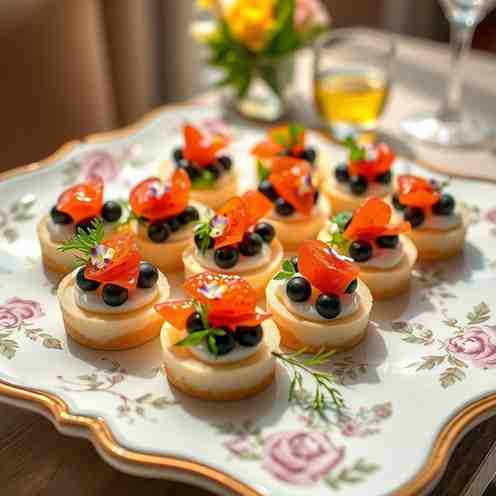 Easy Party Canapés with Capelin Roe
