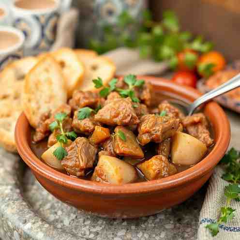 Easy Pork Stew with Kolokasi - Cypriot
