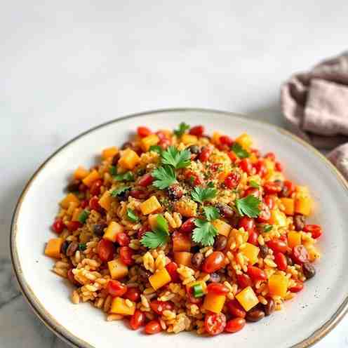 Koshari for Two - Easy Red Lentil Rice Recipe