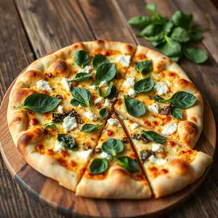 Easy Spinach Feta Pizza - Healthy Mediterranean Recipe