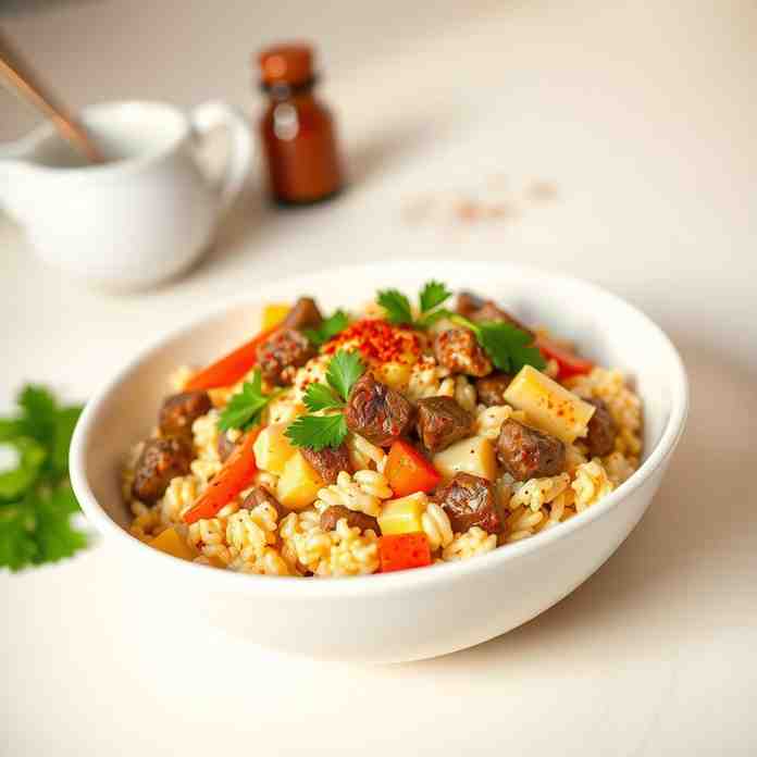 Egyptian Béchamel Rice - Veggie & Beef Recipe