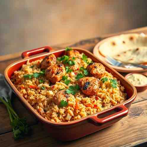 Egyptian Chicken & Rice Tray Bake - Easy Family Dinner
