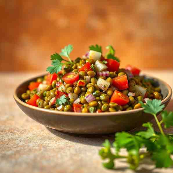 Zesty Green Lentil Vegan Recipe - Ethiopian Azifa Salad