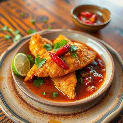 Cambodian Fried Fish with Tamarind Sauce
