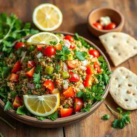 Fresh Tabbouleh - Bulgur Wheat Salad Recipe