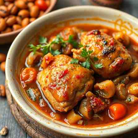 Stewed Chicken Thighs - Georgian Chakhokhbili Recipe