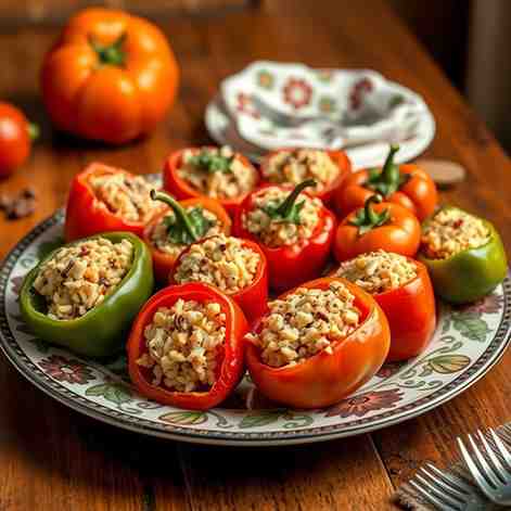 Greek Yemista - Stuffed Peppers & Tomatoes Today