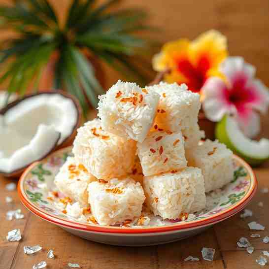 Guam Coconut Candy - Easy Sweetened Shredded Coconut Recipe